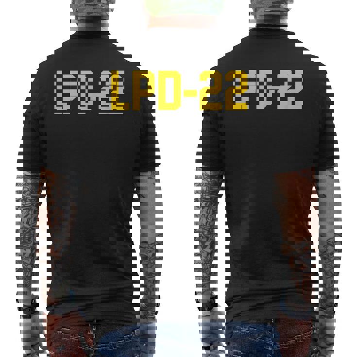Lpd22 Uss San Diego Men's Back Print T-shirt