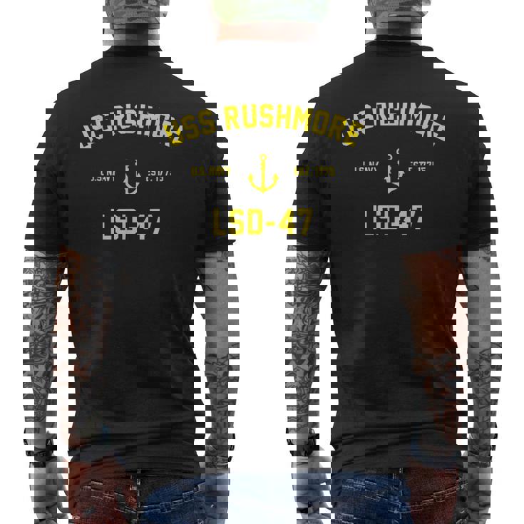 Lsd47 Uss Rushmore Men's Back Print T-shirt