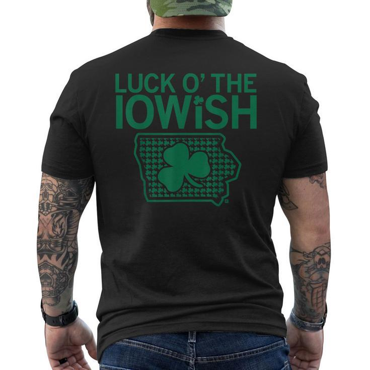 Luck O’ The Iowish Irish St Patrick's Day Men's T-shirt Back Print