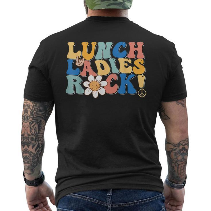 Lunch Ladies Rock Retro Lunch Ladies Squad Cafeteria Crew Men's T-shirt Back Print