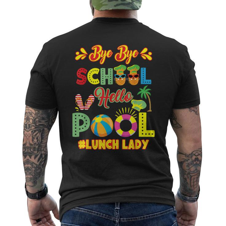 Lunch Lady Summer Break Lunch Lady Off Duty School Cafeteria Mens Back Print T-shirt