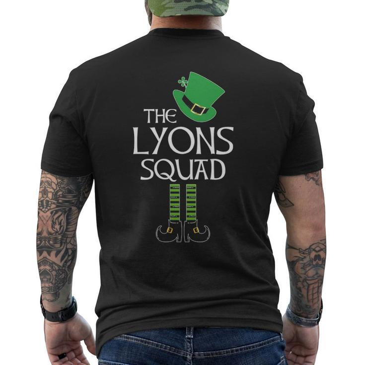 Lyons Name Gift The Lyons Squad Leprechaun V2 Mens Back Print T-shirt