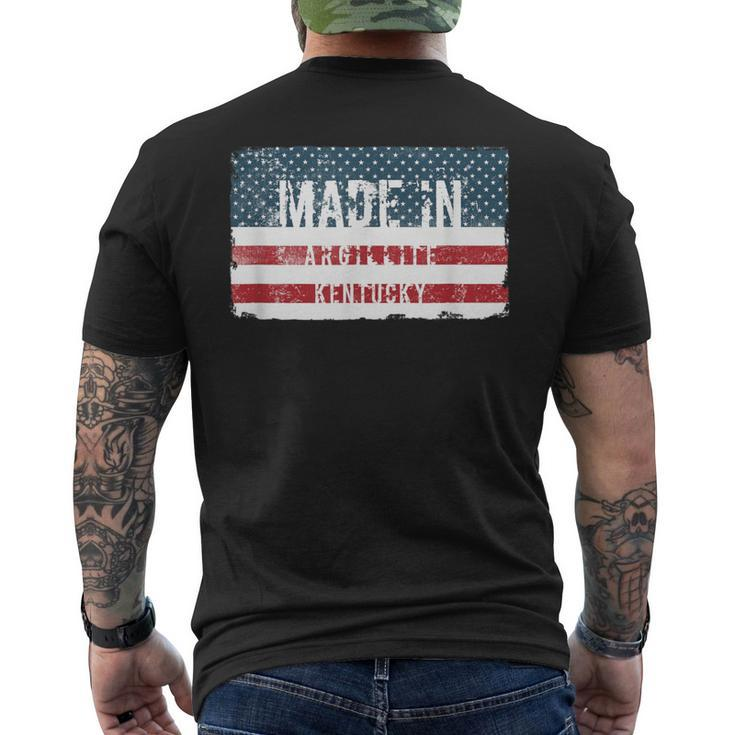Made In Argillite Kentucky Men's T-shirt Back Print