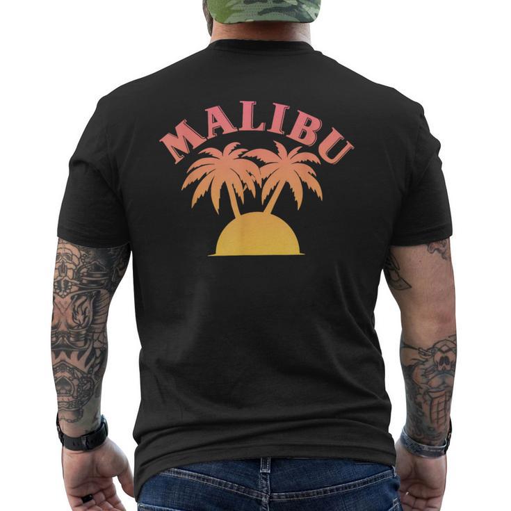 Malibu Sunset California Aesthetic Classic Men's T-shirt Back Print