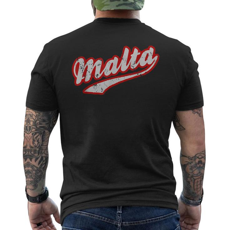 Malta  | Cool Team Style Maltese Pride  Mens Back Print T-shirt