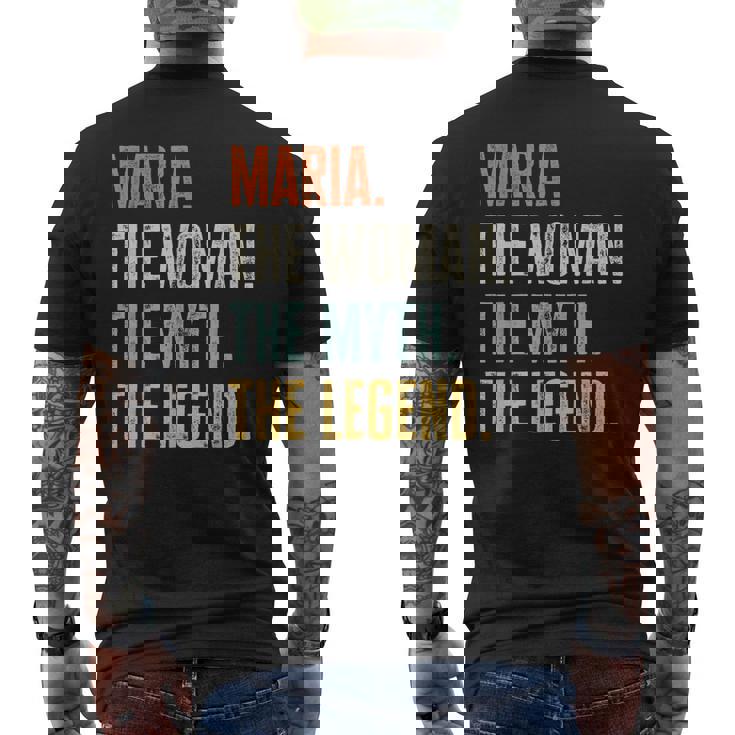Maria The Best Woman Myth Legend Best Name Maria Men's Back Print T-shirt