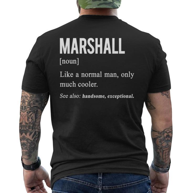 Marshall Name Gift Marshall Funny Definition V2 Mens Back Print T-shirt