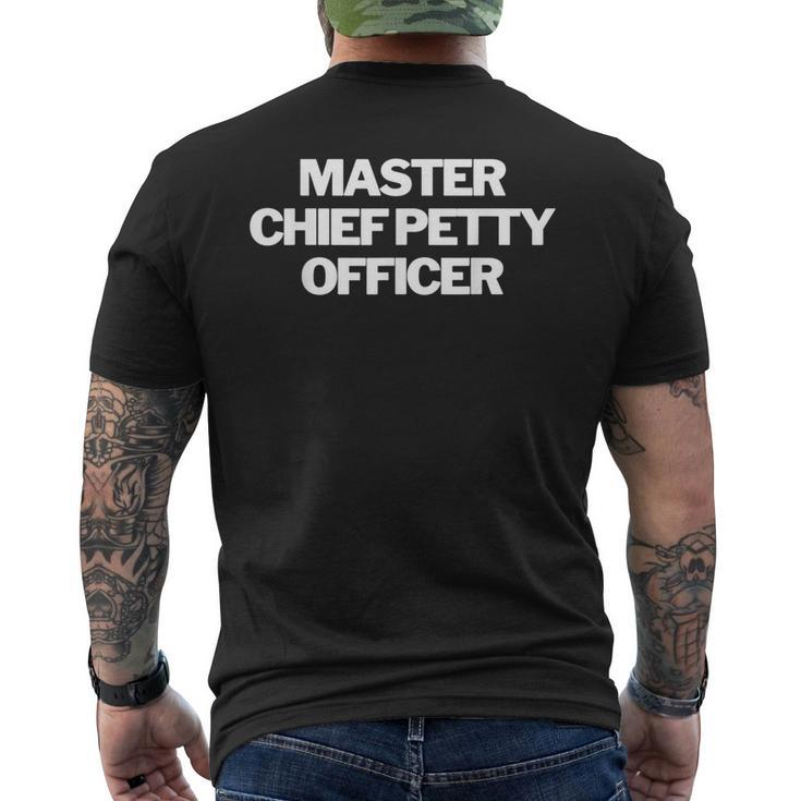Master Chief Petty Officer Text Apparel US Military Men's T-shirt Back Print