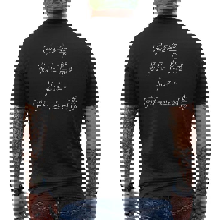 Maxwell's Equations Integral Form Cool T For Geeks Men's T-shirt Back Print