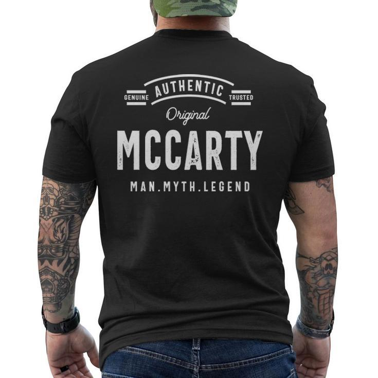 Mccarty Name Gift Authentic Mccarty Mens Back Print T-shirt