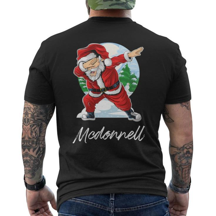 Mcdonnell Name Gift Santa Mcdonnell Mens Back Print T-shirt