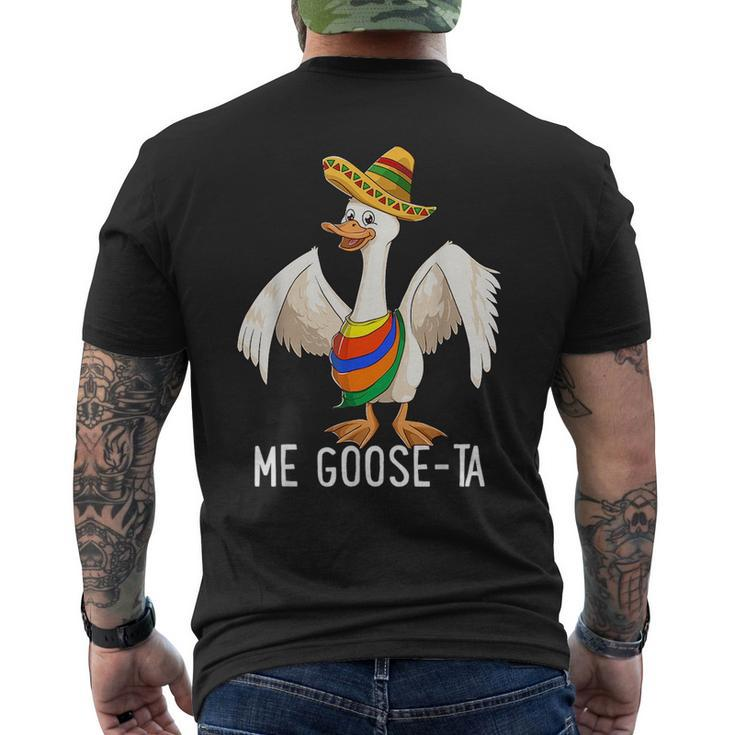Me Goose Ta Funny Mexican Spanish Me Gusta Farmer Goose Pun  Mens Back Print T-shirt