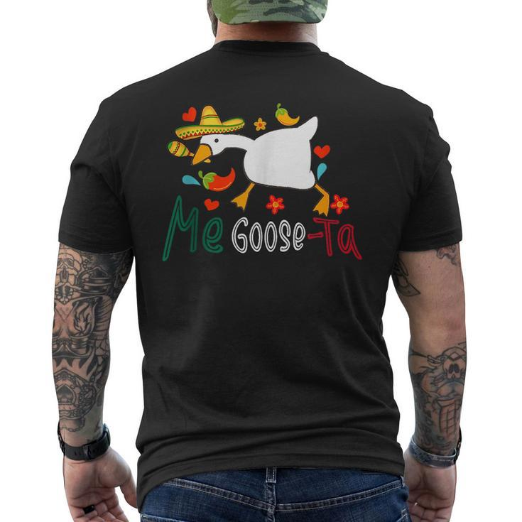 Me Goose Ta Mexican Funny Spanish Goose Meme Cincode Mayo  Mens Back Print T-shirt