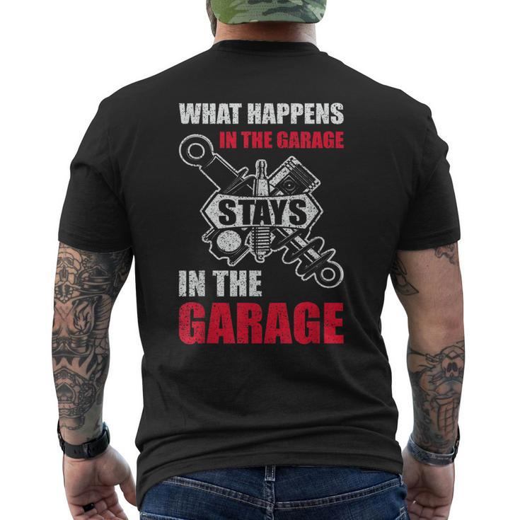 Mechanic For Men Car Dad Garage Father Day Car Lover Men's Back Print T-shirt