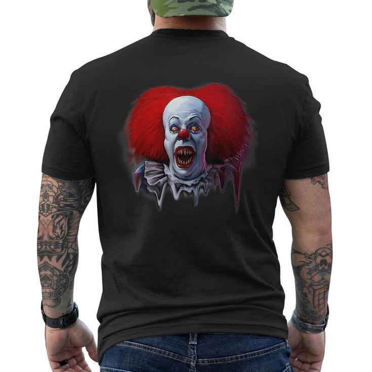 Melting Clown Scary Horror  Mens Back Print T-shirt