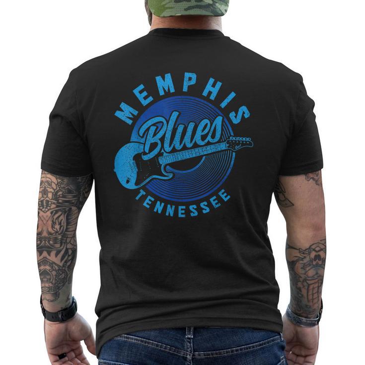 Memphis Tennessee Tn Pride Guitar Blues Music Vintage  Mens Back Print T-shirt