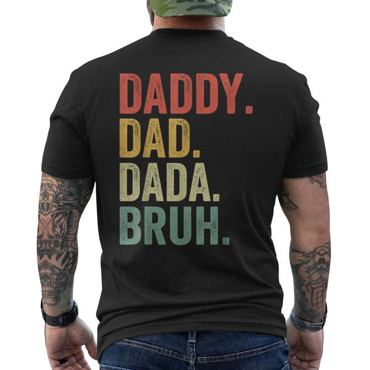 Men Dada Daddy Dad Father Funny Fathers Day Vintage  Mens Back Print T-shirt