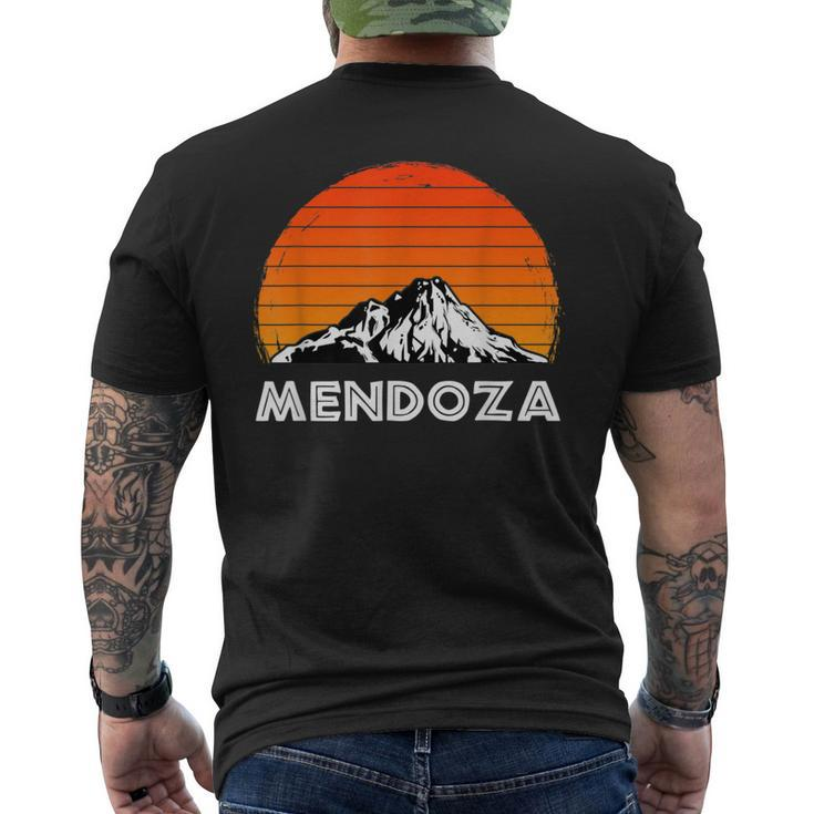 Mendoza Argentina Vintage Retro Argentinian Mountains Andes Men's T-shirt Back Print
