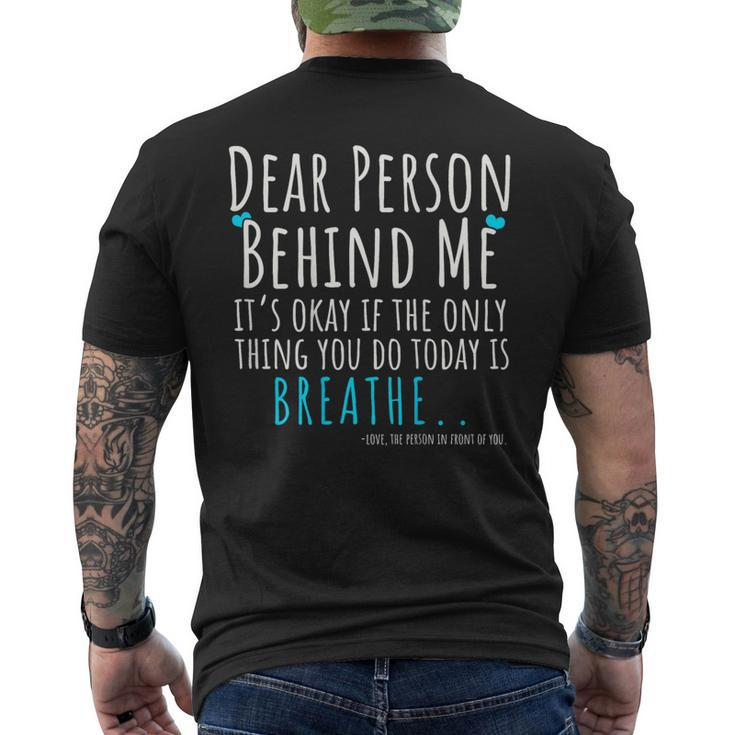 Mental Health & Suicide Prevention Awareness Person Behind Men's T-shirt Back Print
