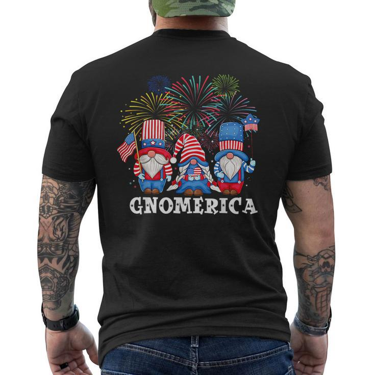Merica Gnome 4Th Of July Funny Patriotic Gnomes American Usa Mens Back Print T-shirt