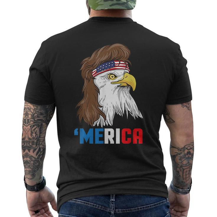 Merica  Patriotic Mullet Eagle | Pride American Gift Mens Back Print T-shirt