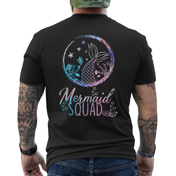 Mermaid Birthday Squad Party Matching Family Mermaid Lovers  Mens Back Print T-shirt