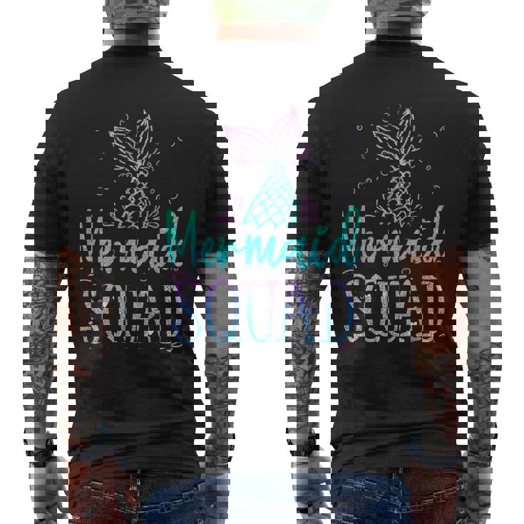 Mermaid Squad Birthday Mermaid Tail Squad Family Matching  Mens Back Print T-shirt
