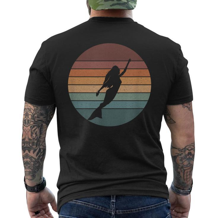 Mermaid Vintage Design Mens Back Print T-shirt
