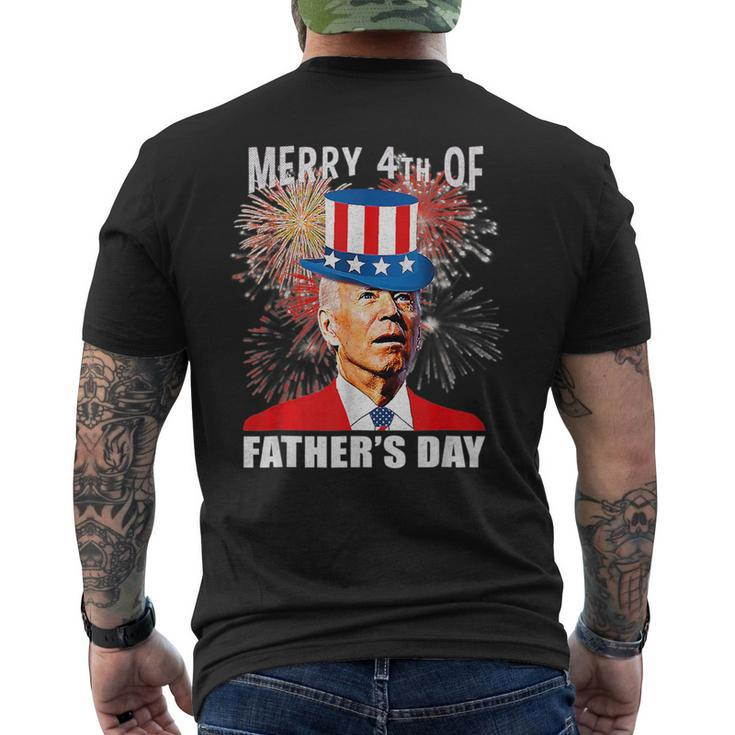 Merry 4Th Of Fathers Day July 4Th America Joe Biden Usa   Mens Back Print T-shirt