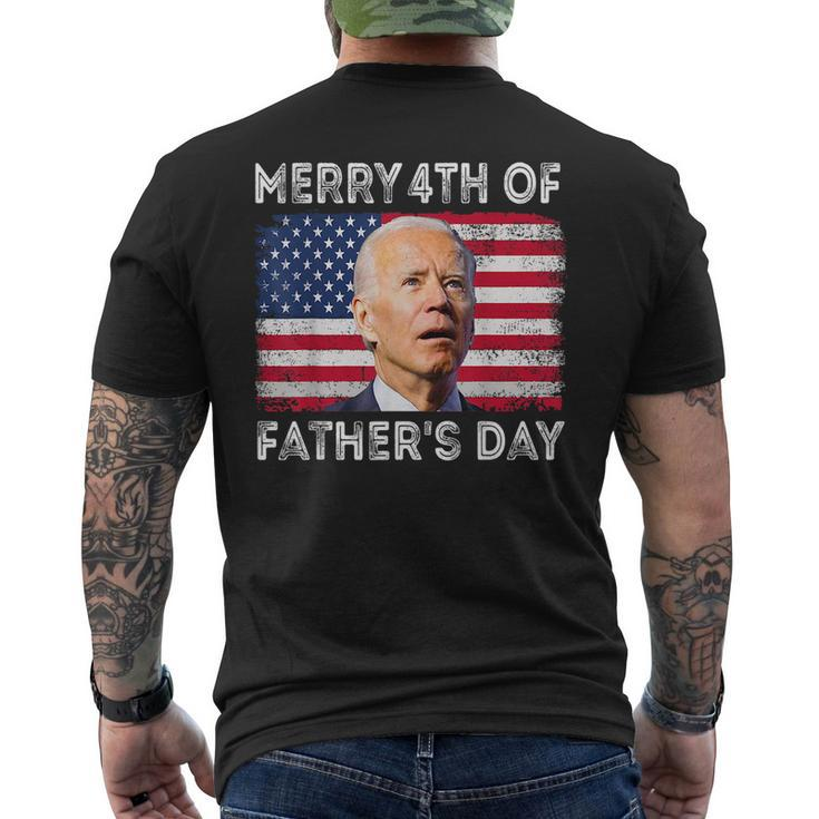 Merry 4Th Of July  Fathers Day 4Th Of July Mens Back Print T-shirt