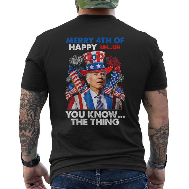 Merry 4Th Of You Know The Thing Funny Joe Biden 4Th Of July Mens Back Print T-shirt