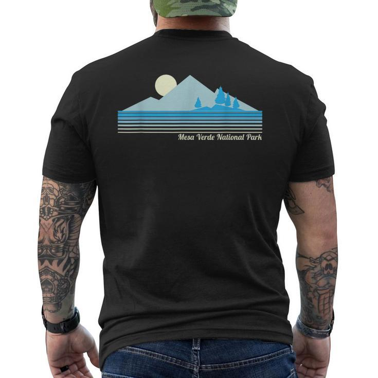 Mesa Verde National Park Retro Colorado Hiking Men's T-shirt Back Print