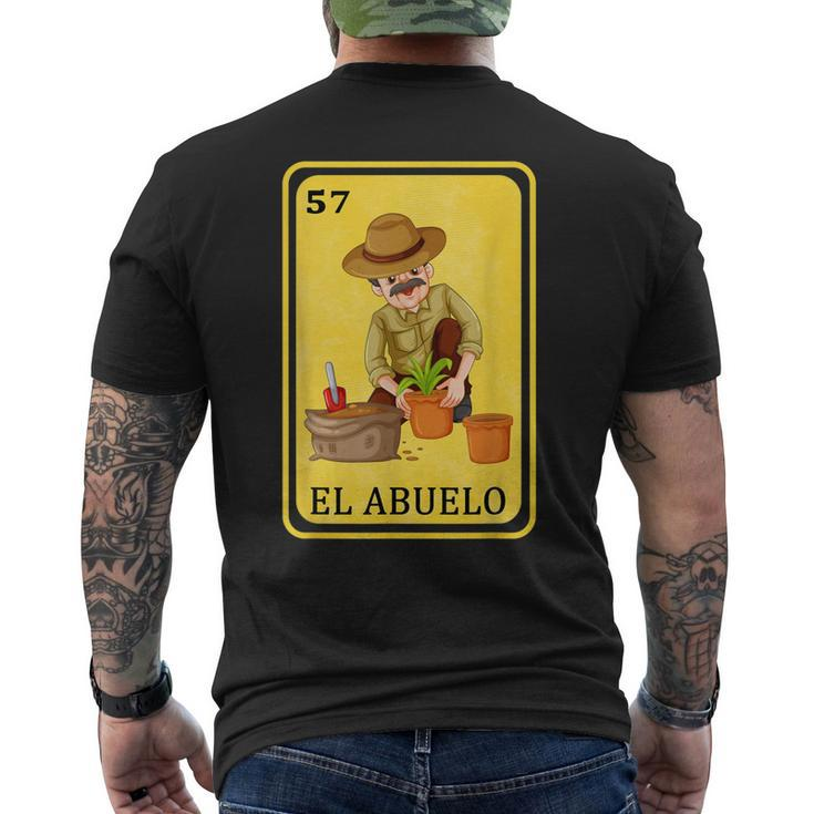 Mexican Grandpa Father Dad Spanish Lottery Bingo El Abuelo Men's Back Print T-shirt