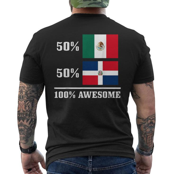 Mexico Dominican Republic Mexican Flag Pride Men's T-shirt Back Print