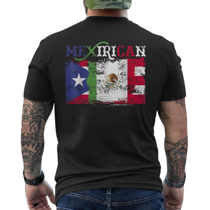Mexirican Puerto Rico Flag Cinco De Mayo Men's T-shirt Back Print