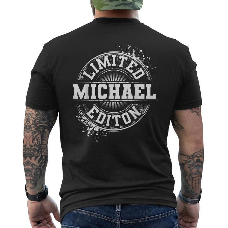 Michael Funny Surname Family Tree Birthday Reunion Gift Idea Mens Back Print T-shirt