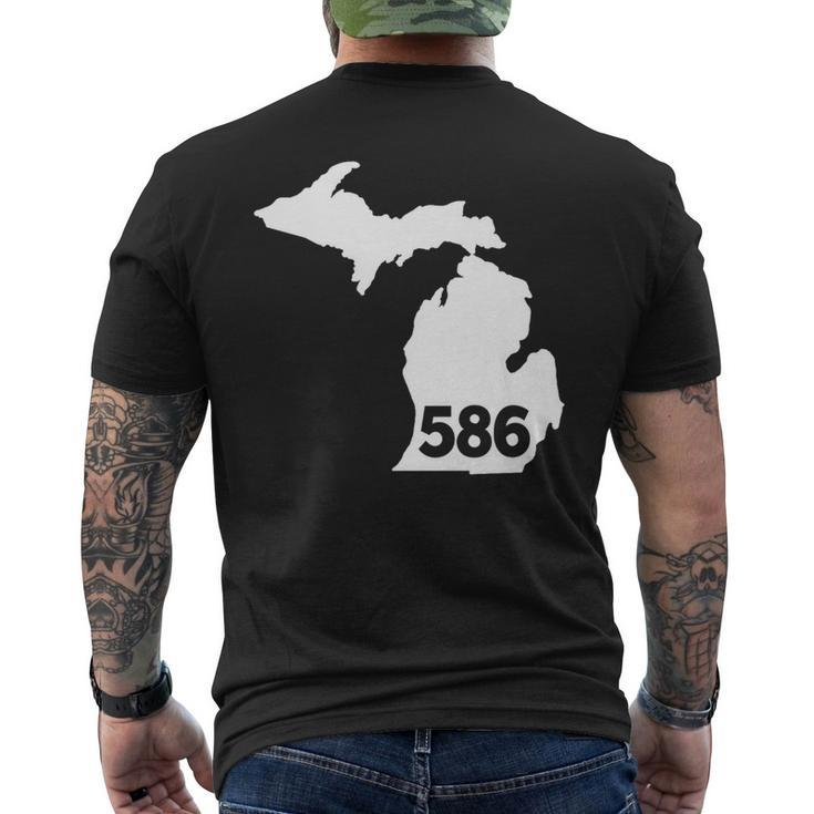 Michigan 586 Area Code Men's T-shirt Back Print