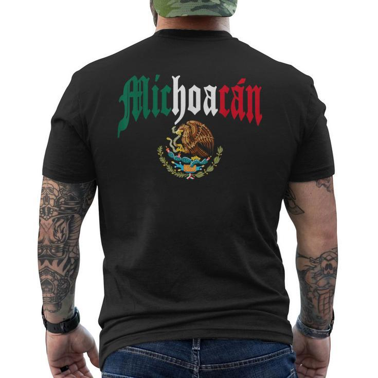 Michoacan Mexico Mexican Flag Estado Men's T-shirt Back Print