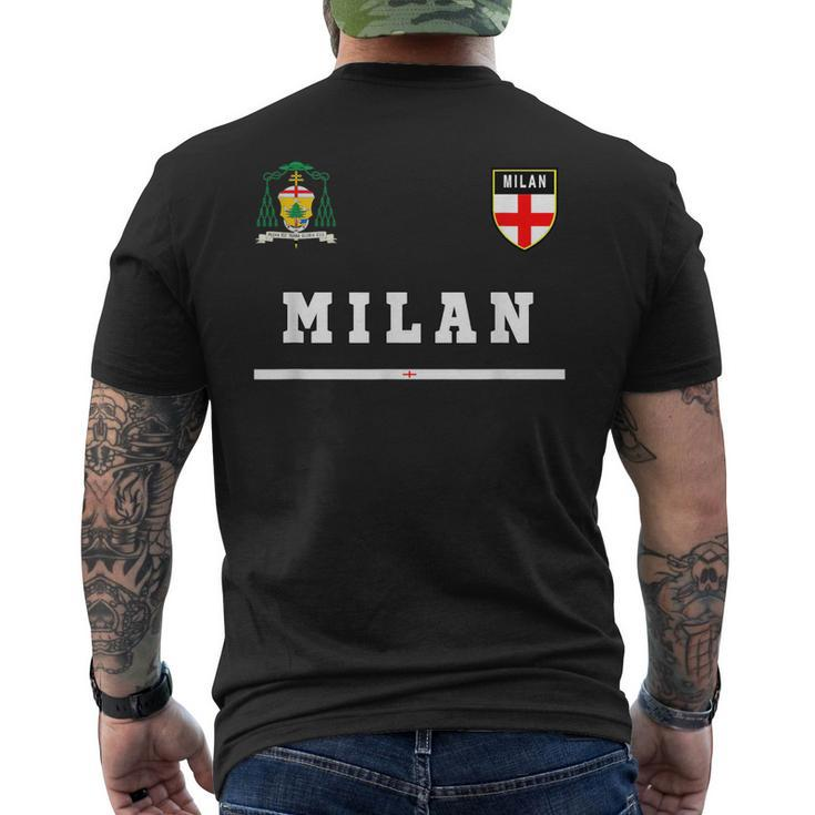 Milan SportSoccer Jersey Flag Football Italy  Mens Back Print T-shirt
