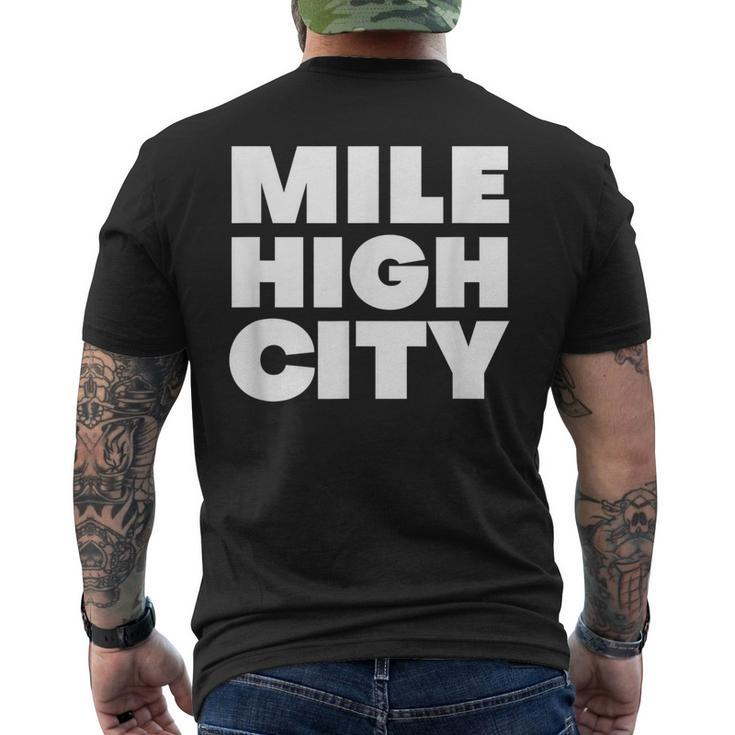 Mile High City  - Denver Colorado - 5280 Miles High  Mens Back Print T-shirt