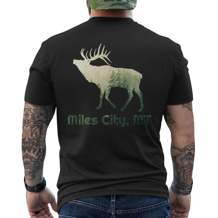 Miles City Mt Pride Elk Forest Wildlife Nature Mountain Gift   Mens Back Print T-shirt