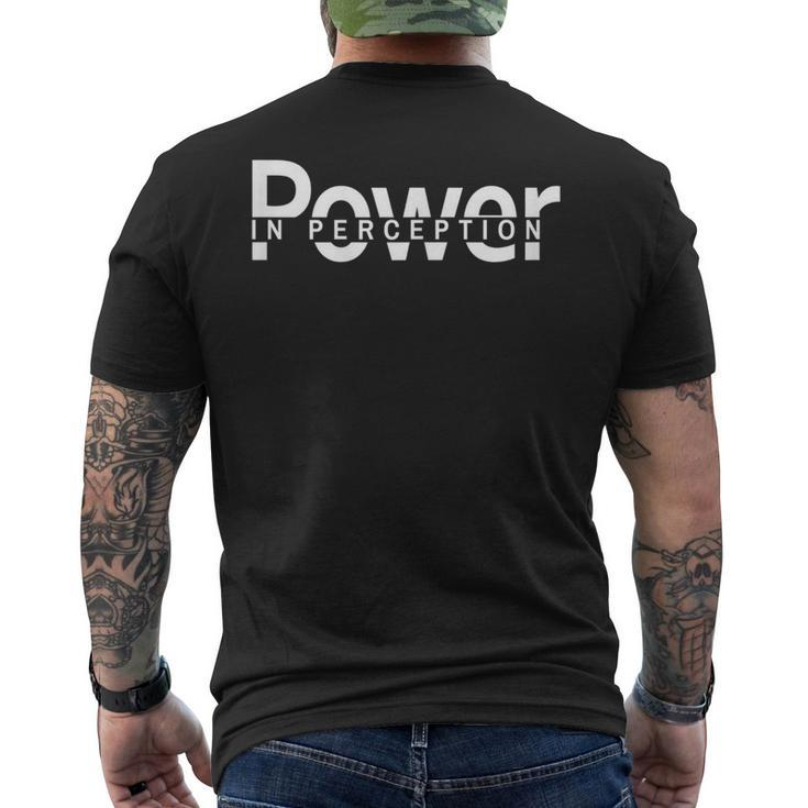 Mindset Motivational Quote Power In Perception Men's T-shirt Back Print