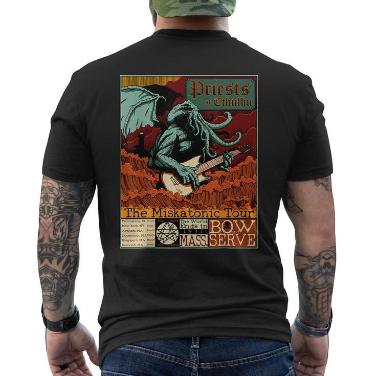 Miskatonic Cthulhu The Great Rock Cosmic Horror Parody Parody Men's T-shirt Back Print
