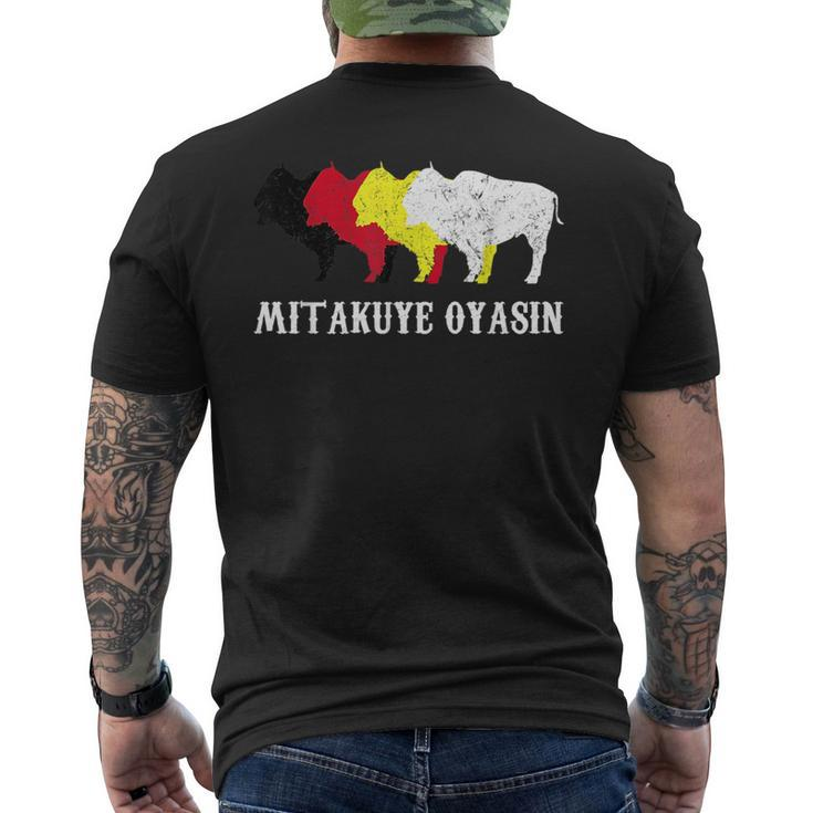 Mitakuye Oyasin Indian Culture - Oglala Lakota Sioux Chief  Mens Back Print T-shirt