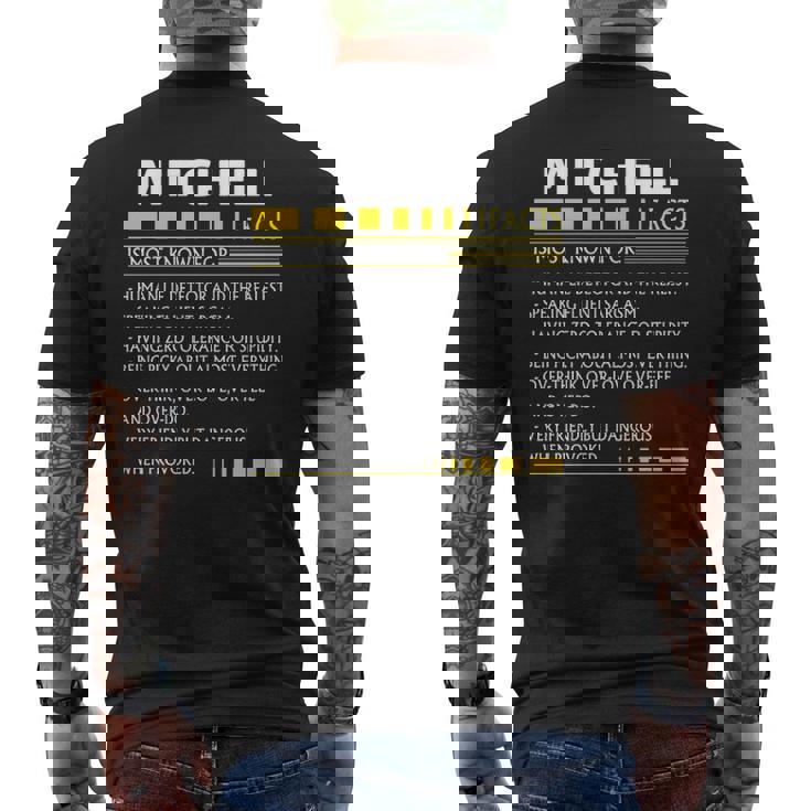 Mitchell Name Gift Mitchell Facts V2 Mens Back Print T-shirt