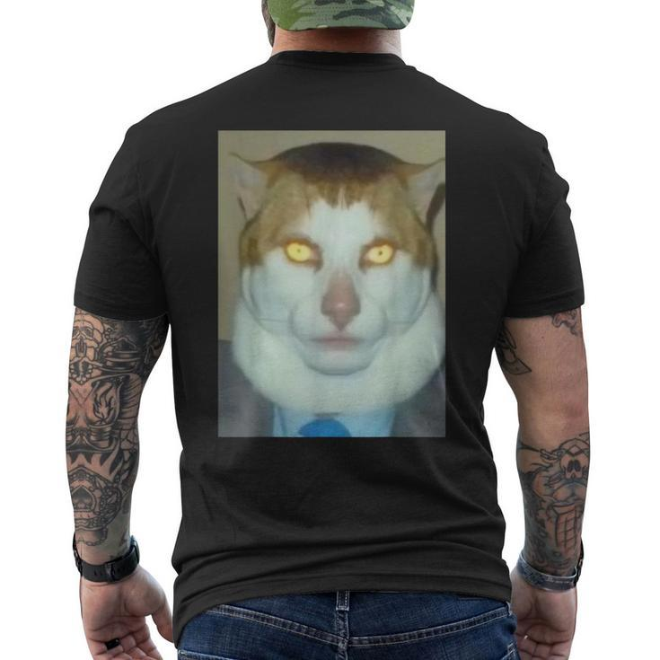 Monday Left Me Broken Cat Mens Back Print T-shirt