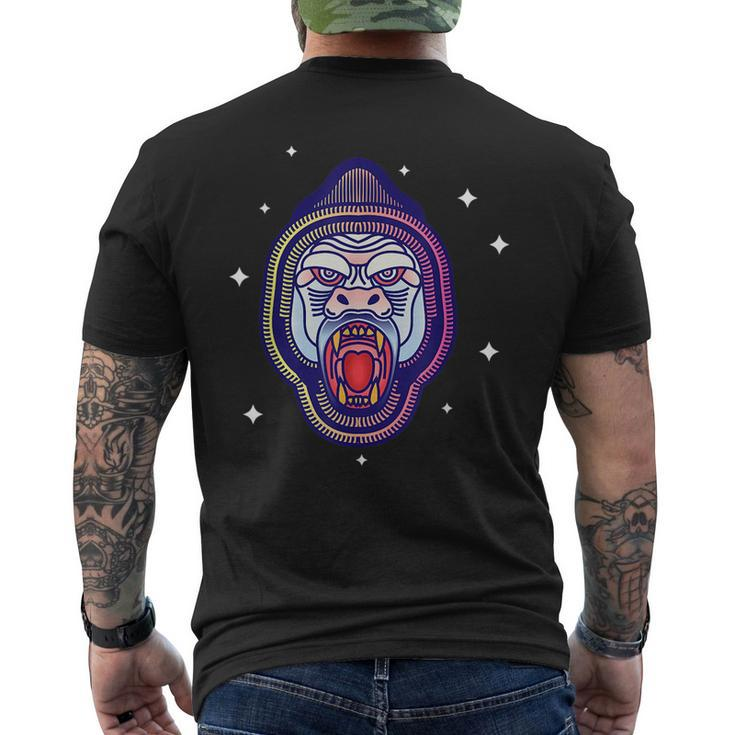Monkey Scream  Mens Back Print T-shirt