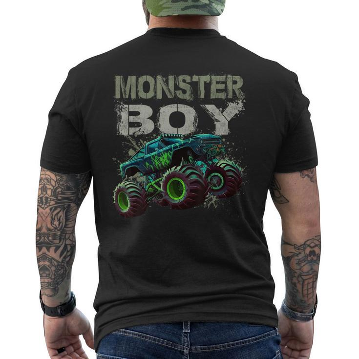Monster Truck Boy Family Matching Monster Truck Lovers Men's T-shirt Back Print