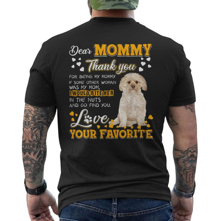 Morkie Dear Mommy Thank You For Being My Mommy Mens Back Print T-shirt