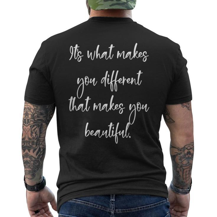Motivational Quotes And Happy Sayings Different Men's T-shirt Back Print